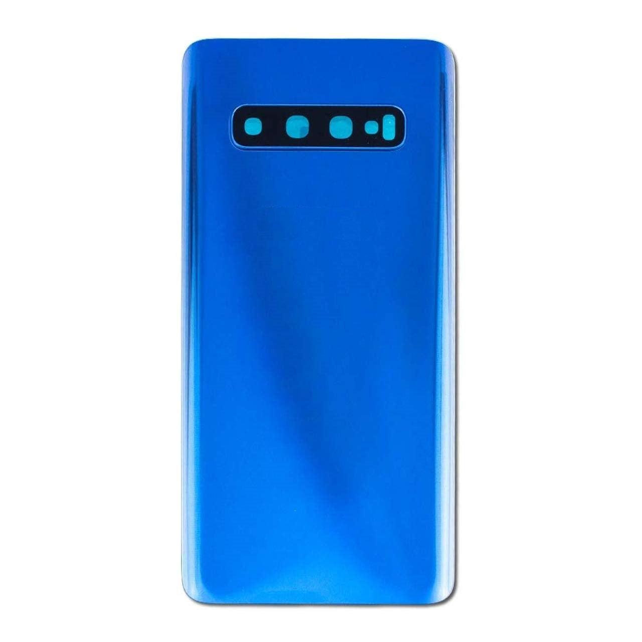 Back Glass Panel for Samsung Galaxy S10 G973F Prism Blue with Camera Lens Module and Self Adhesive Tape - EGFix Back Glass Panel for Samsung Galaxy S10 G973F Prism Blue with Camera Lens Module and Self Adhesive Tape - EGFix
